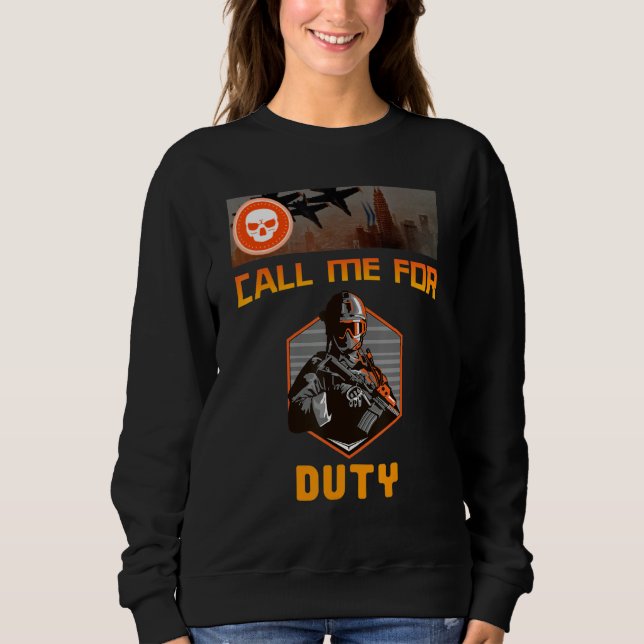 Moletom Call Me For Duty, For Gaming Winning Console Playi (Frente)
