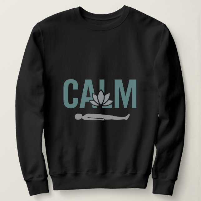 Moletom Calm Yoga Savasana Pose Design (Frente do Design)
