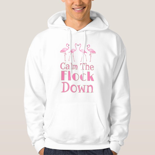 Moletom Calma, Flamingo Engraçado. (Frente)