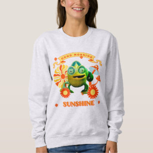 Moletom Camaleão Engraçado Bom Dia Sol Retro Arte