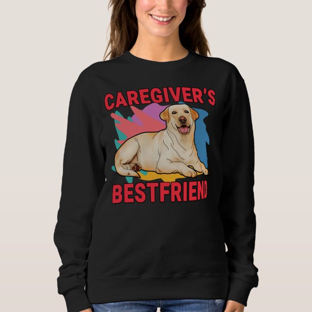 Moletom Camarada De Cuidador, Amiga De Labrador, Cachorro  (Frente)
