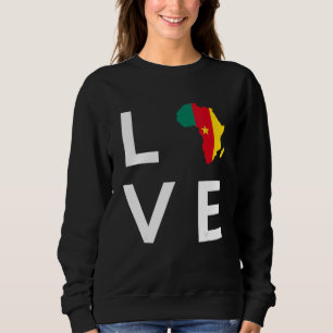 Moletom Camarões Flag Love Africa Continente Silhouette Ca
