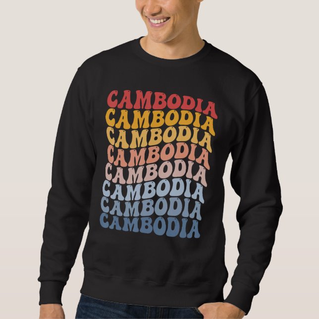Moletom Camboja Groovy Retro Cambojano (Frente)