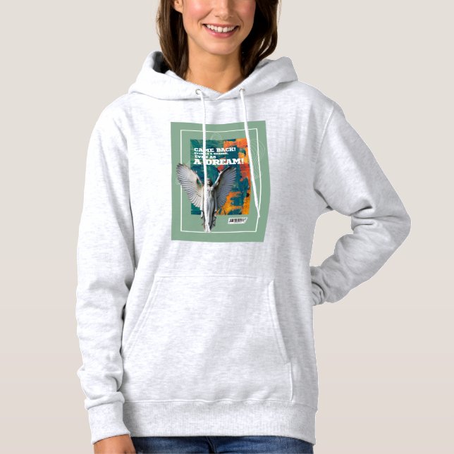 Moletom Came Back como uma camisola de capuz com citação p (Frente)