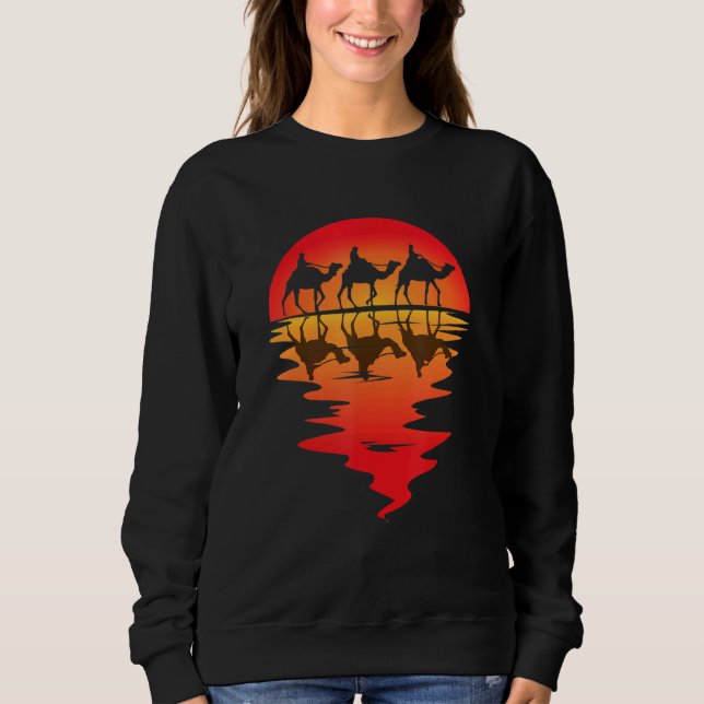 Moletom Camel Arabe Desert Vintage Sunset Camel Animal (Frente)