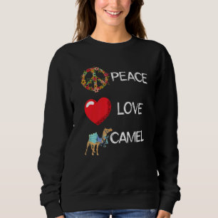 Moletom Camelo Amor Paz Camelo Camelo Vestido Deserto Ani