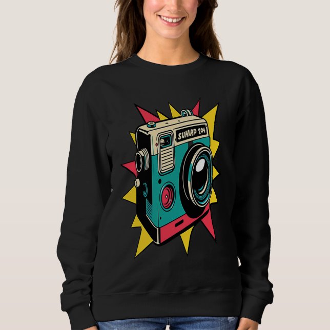 Moletom Câmera Retro Fotógrafa Mãe Estilo Pop (Frente)