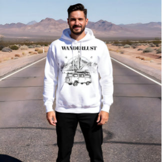Moletom Câmera Retro Wanderlust e Bússola da Montanha Ske