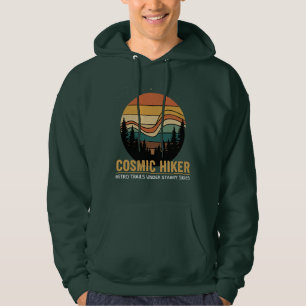 Moletom Caminhante Cósmico Retro Anos 70 Pôr do Sol Espaço