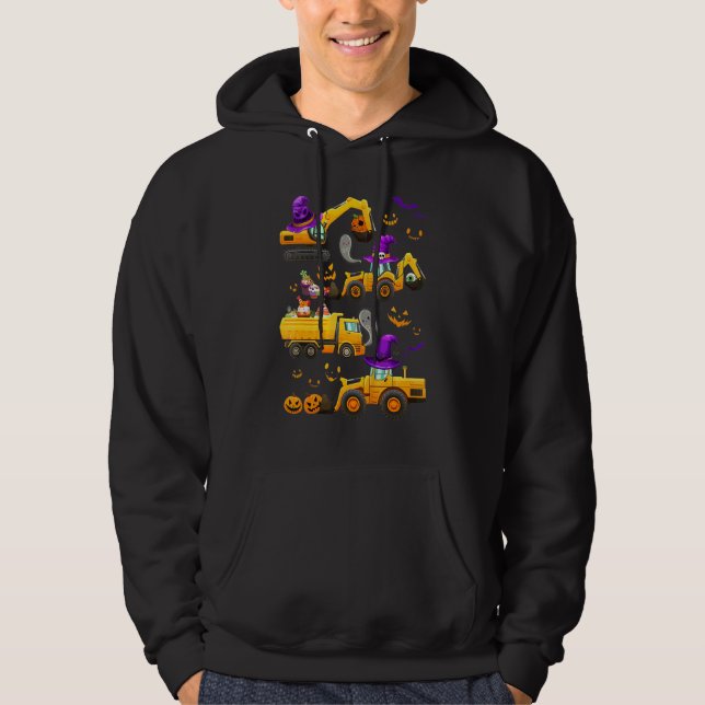 Moletom Caminhão de Guindaste de Halloween Veículo de Cons (Frente)