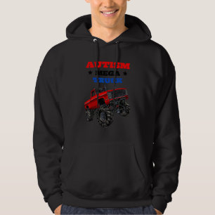 Moletom Caminhão Monstro da Autismo Esmagando a Autismo