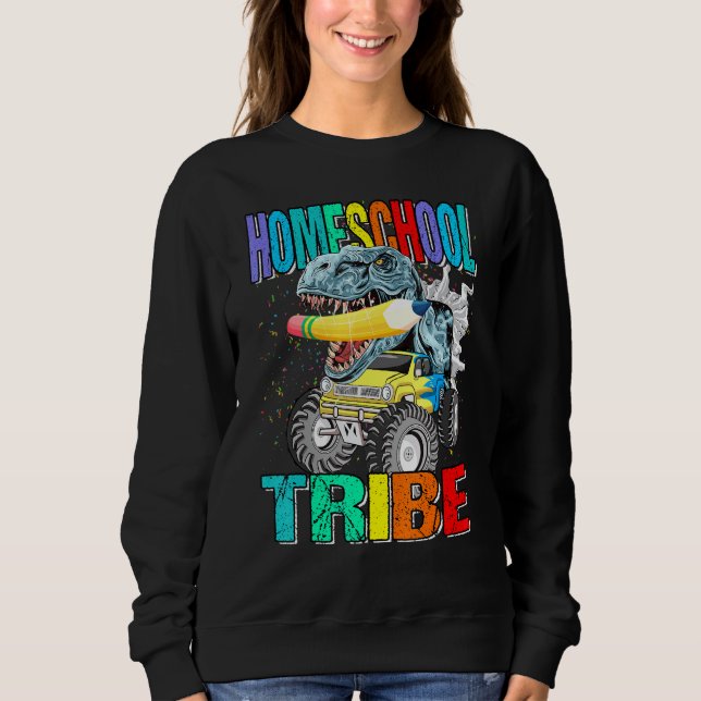 Moletom Caminhão Monstro Dinossauro Tribo Homeschool (Frente)
