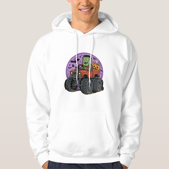 Moletom Caminhão Monstro Frankenstein Design Gráfico de Ha (Frente)
