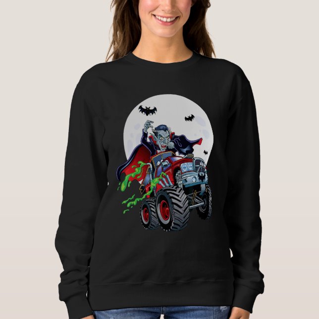 Moletom Caminhão Monstro Vampiro Assustador Halloween Sini (Frente)