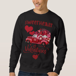 Moletom Caminhão Vermelho feliz dia de os namorados Com Le