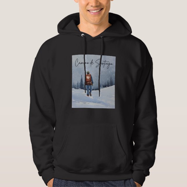 Moletom Camino de Santiago Winter Snow Pilgrim Scallop She (Frente)