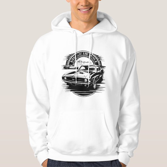 Moletom "Camisa Entusiasta do Carro vintage | Traçado Retr (Frente)