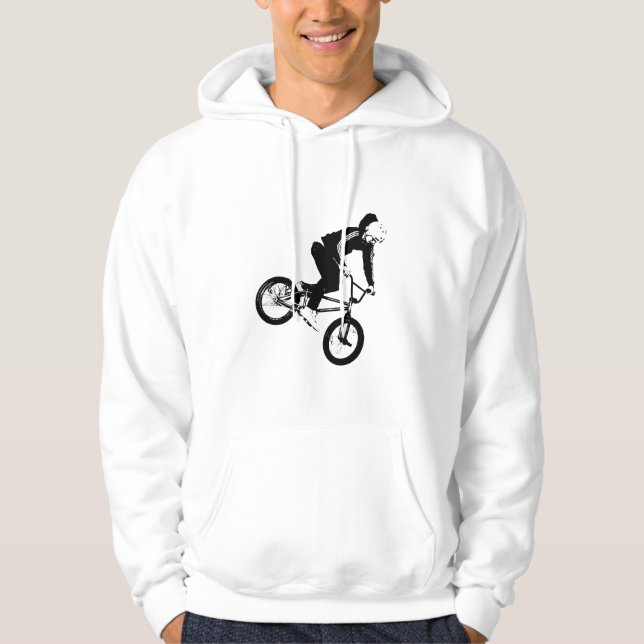 Moletom Camisa/Hoodie Gráficos do Cavalo BMX Preto (Frente)