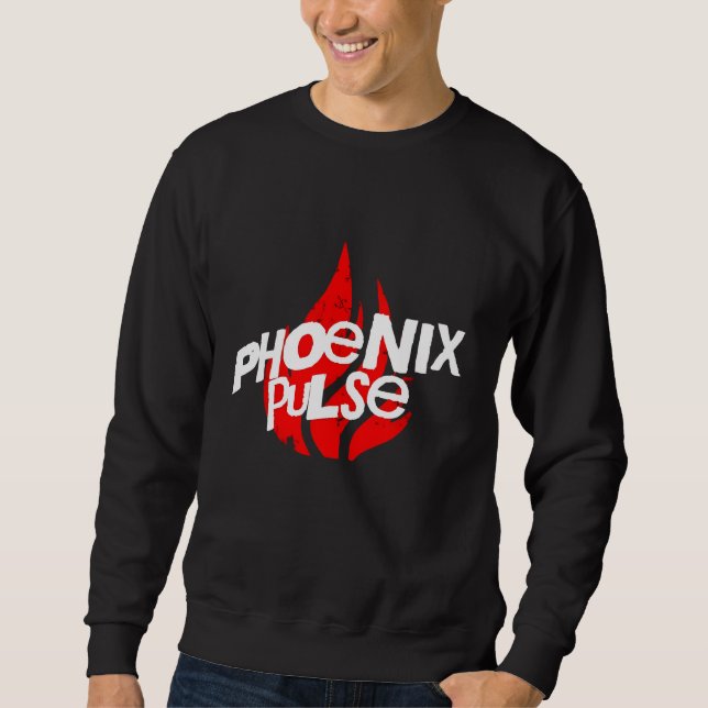 Moletom "Camisa-T com Gráfico de Pulso Phoenix - Negrito e (Frente)