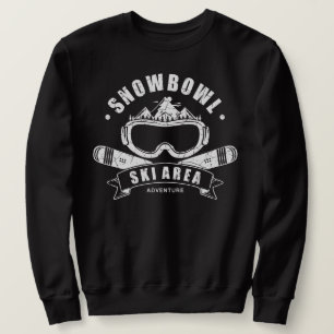 Moletom Camisa-T de Aventura de Esqui Retro Snowbowl