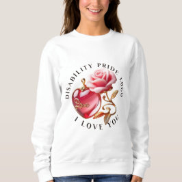 Moletom "Camisa T Mês do Orgulho de Deficiência | Arco-íri