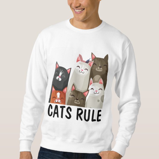 MOLETOM CAMISAS-T, REGRA DE GATOS (Frente)