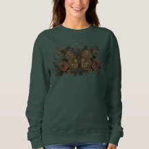 **Camiseta Feminina Floral Borboleta Botânica Vint