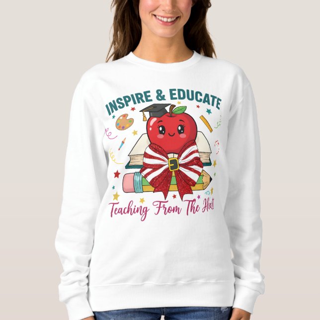 Moletom "Camiseta Pronta para Aprender de Volta às Aulas" (Frente)
