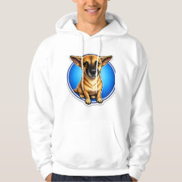 Moletom CamisetaRetrato Gráfico de Cão de Guarda Leal e Fo