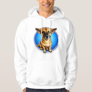 Moletom CamisetaRetrato Gráfico de Cão de Guarda Leal e Fo