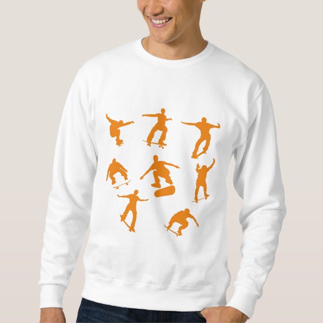 Moletom Camisola alaranjada dos patinadores (Frente)