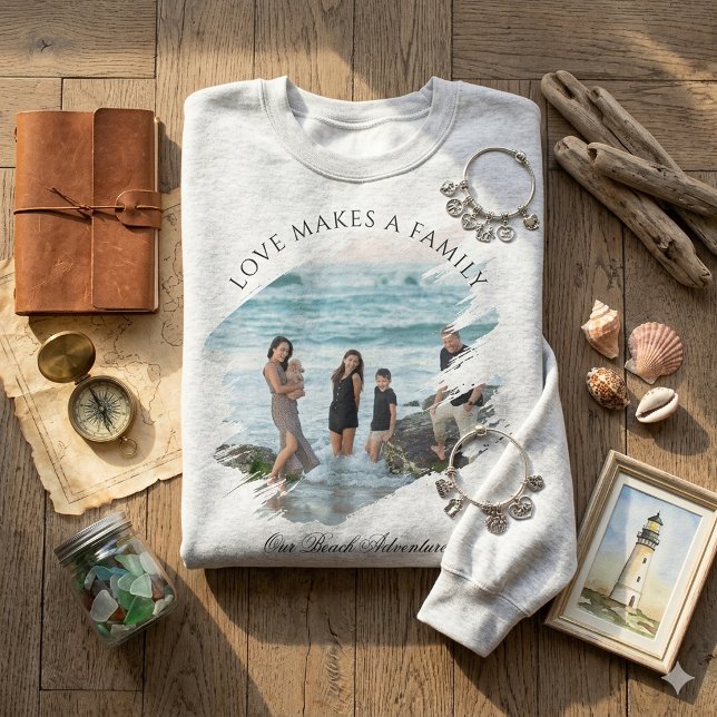 Moletom Camisola Básica Aconchegante com Impressão de Text (Custom Photo Text Print Cozy Basic Sweatshirt)