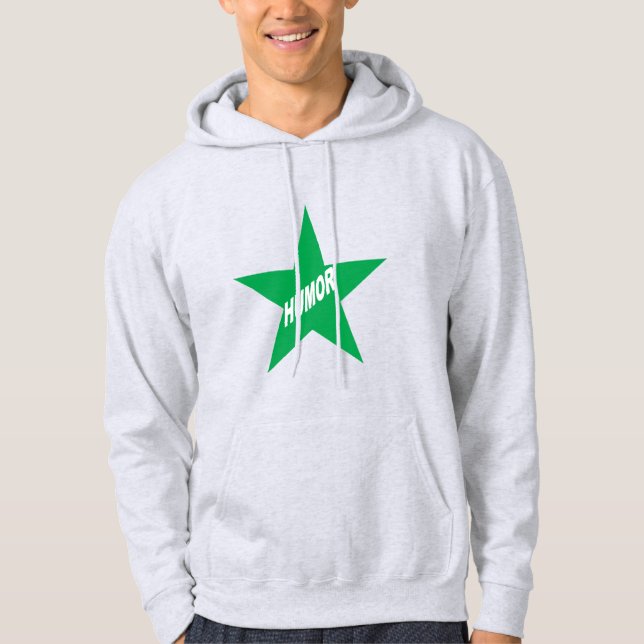 Moletom Camisola Básica com Capuz cinza  HUMOR STAR (Frente)