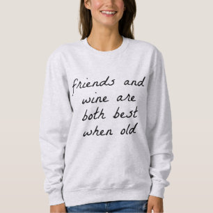 Moletom Camisola básica de amizade e vinho