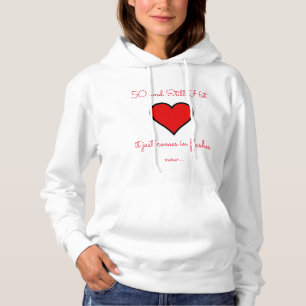 Moletom Camisola básica de capuz/coração vermelho de co