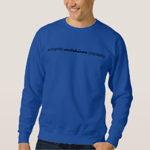 Moletom Camisola Básica de Homens do Anonymity