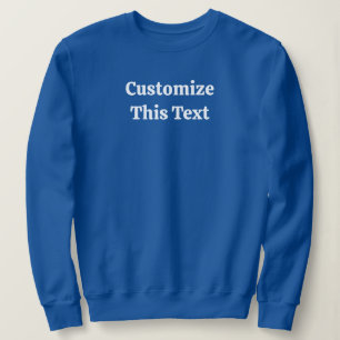 Moletom Camisola Básica de Texto Personalizável para Mulhe