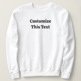 Moletom Camisola Básica de Texto Personalizável para Mulhe