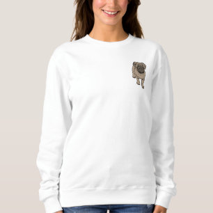 Moletom Camisola básica do bolso das mulheres bonitos do