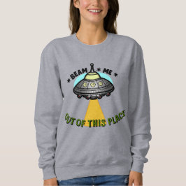 Moletom Camisola Básica Feminina de Raio de Nave Alienígen