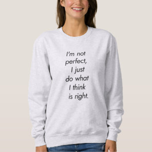 Moletom Camisola Básica Feminina Não Sou Perfeita