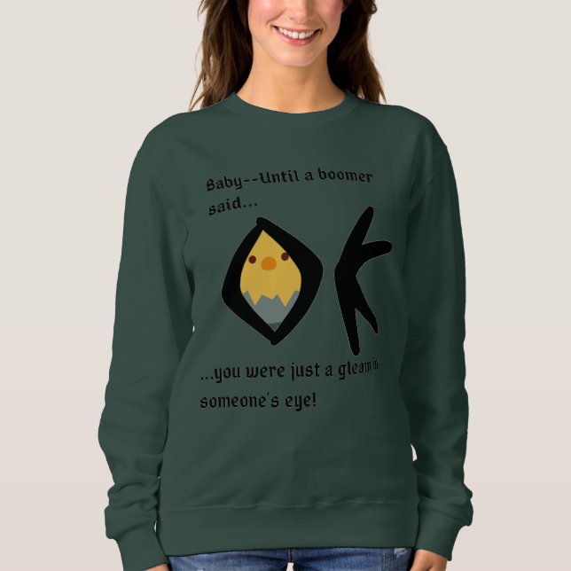 Moletom Camisola Básica "Gleam em Olhos" Verde Boomerangad (Frente)