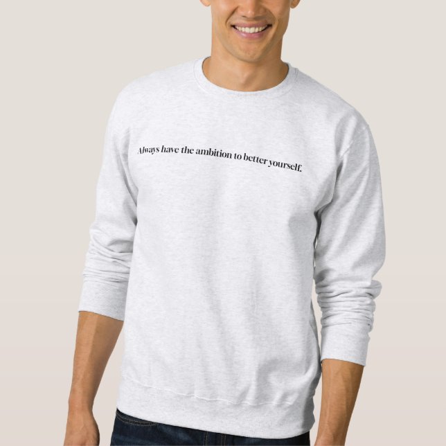 Moletom Camisola Básica Masculina Ambition (Frente)