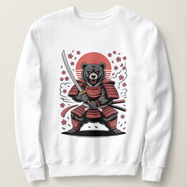 Moletom Camisola Básica Samurai Urso (Frente do Design)