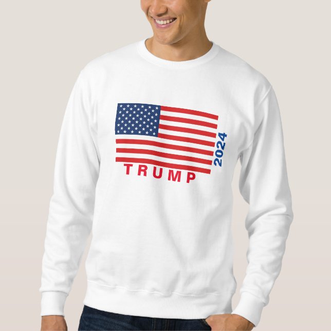 Moletom Camisola básica TRUMP 2024 (branco) (Frente)