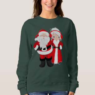 Moletom Camisola bonito do papai noel e da Sra. Claus