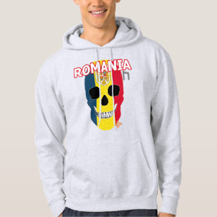 Moletom Camisola-branca-branca-malhada da Romênia B2