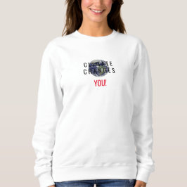 Moletom Camisola branca com mensagem de conscientização so