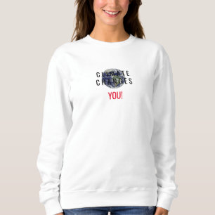 Moletom Camisola branca com mensagem de conscientização so
