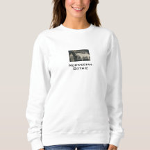 Camisola branca de foto real gótica norueguesa